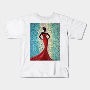 Lady In Red Kids T-Shirt